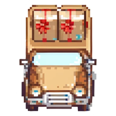 A truck with boxes sticker