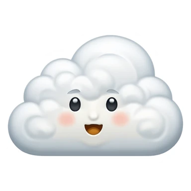 cloud blowing wind sticker