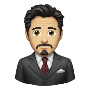 TONY STARK with half weared suit sticker