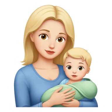 mom with baby sticker