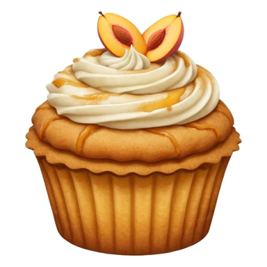 Peach cobbler cinnamon cupcake sticker
