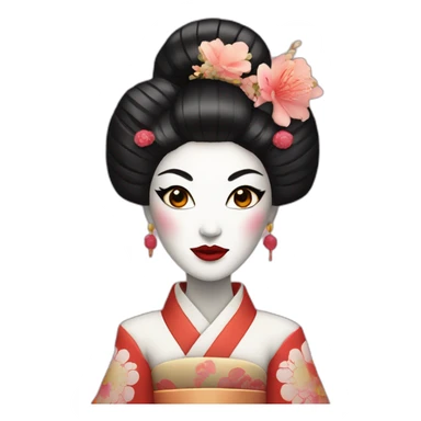 Geisha drag queen sticker