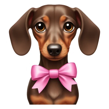 Mini Dachshund with pink bows sticker