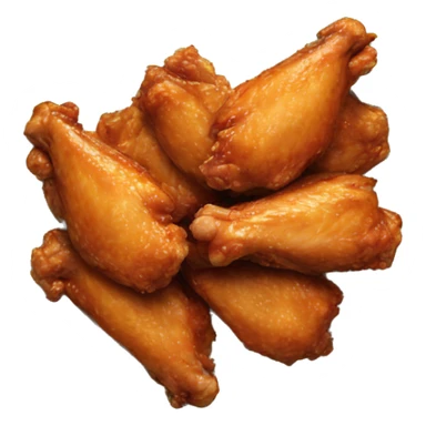 chicken wings on a green plate sticker