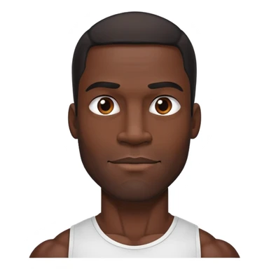 Tall muscular Black man with a friendly expression sticker