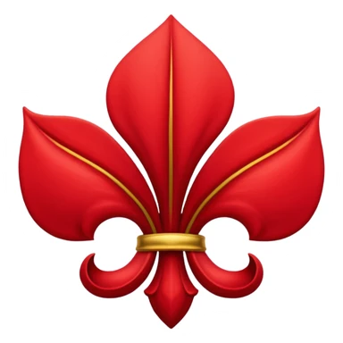 Fleur de lys rouge  sticker