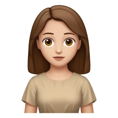 fullbody Lazarus's sister, Jesus's friend, brown hair, beige dress, normal emoji style, different pose sticker