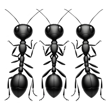 3 ants marching in a line  sticker