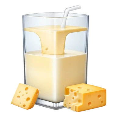 glass of milk and cheese sticker