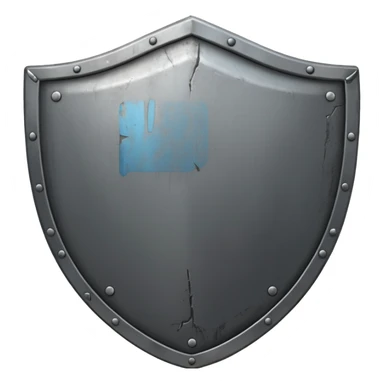 Shield with scratch marks sticker