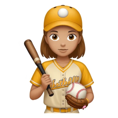 Me playing softball  sticker