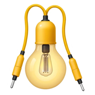 Hanging Light Cable yellow sticker