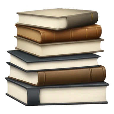 neutral stack of books sticker