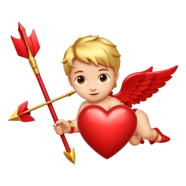 cupid heart sticker