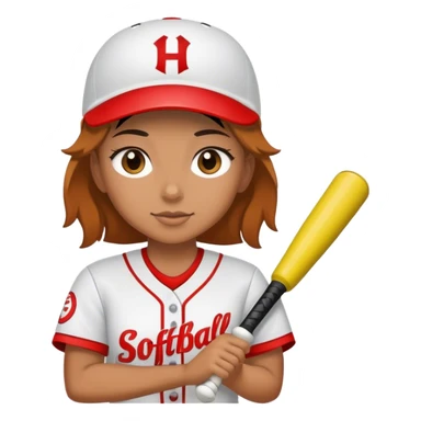 Softball player sticker