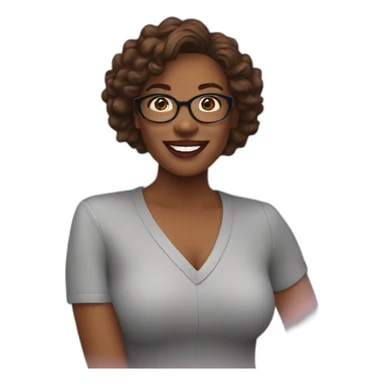 woman podcaster interview for radio podcast sticker