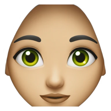 gazing girl in black shirt green eyes sticker