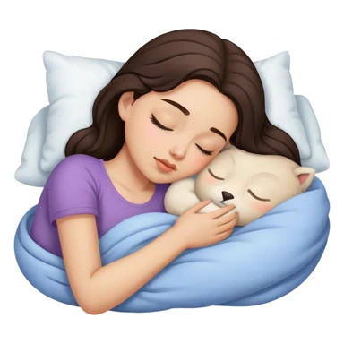 Brunette girl sleepin sticker