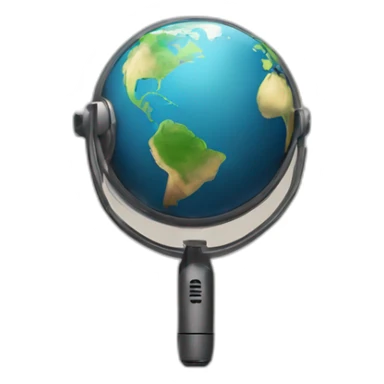 microphone and earth sticker