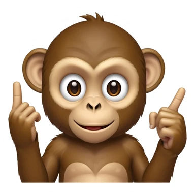 Monkey sticking up middle finger sticker