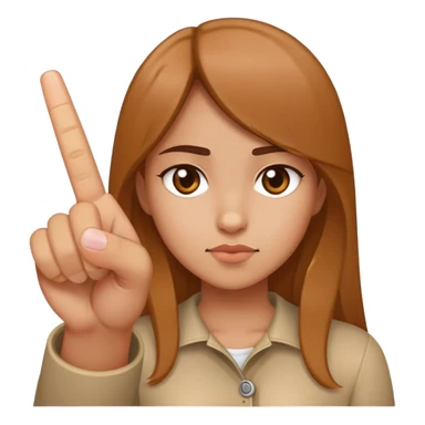 A girl shooting the middle finger  sticker