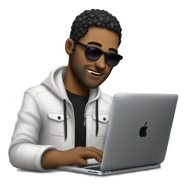 italian Music producer with a Macbook  sticker