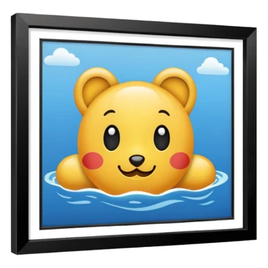 simple floating effect photo frame sticker