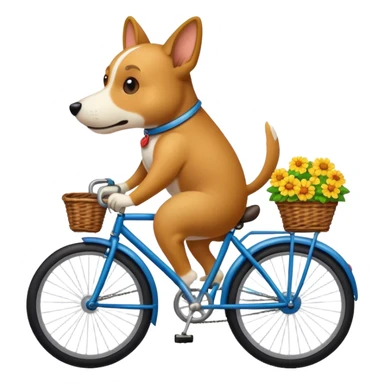 Dog riding a bicycle  sticker