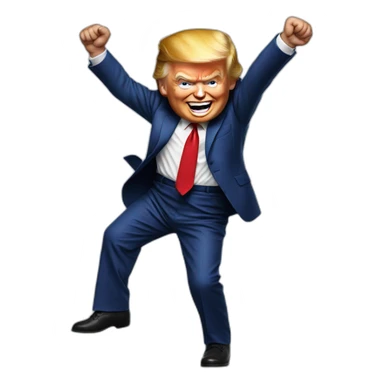 Trump as chucky dancing sticker