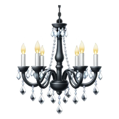 black chandelier sticker