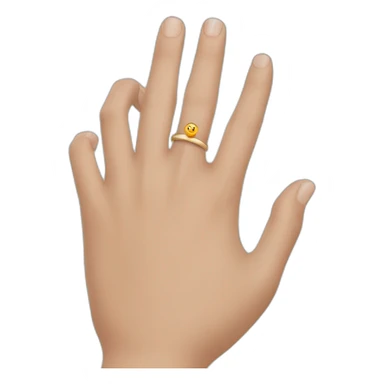 closed hand, ring finger sticking out with a ring on it. sticker