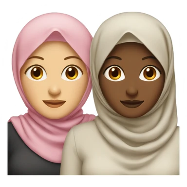 Four women wearing hijabs. sticker
