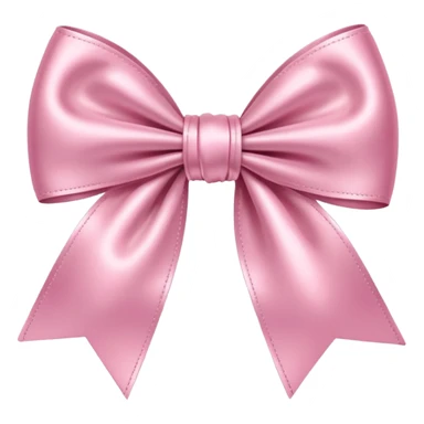 shiny and soft pink bow sticker