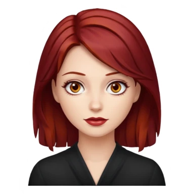 Westie with dark red hair and hazel eye woman sticker