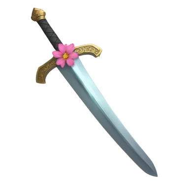 Fantasy sword with flower hilt sticker