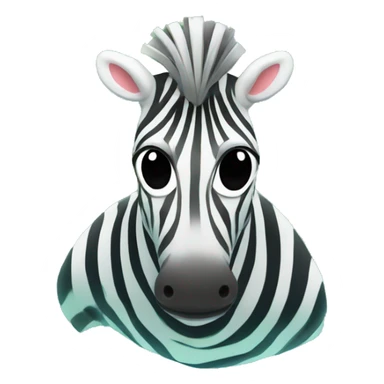 Zebra snorkeling  sticker