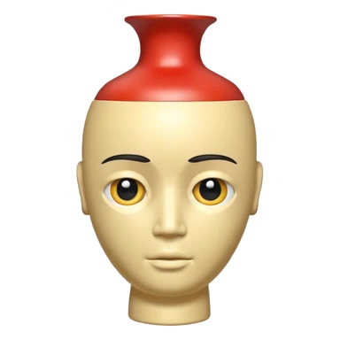 Vase human head  sticker