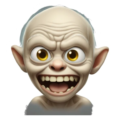 Angry laughing Gollum sticker