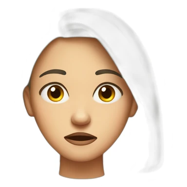 Irritated annoyed woman face sticker