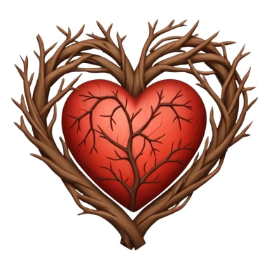 Heart made of branches sticker