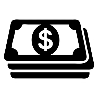 A stack of money sticker