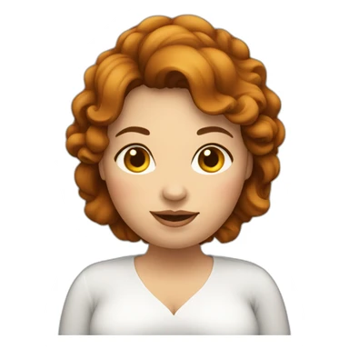 obese-woman-big-belly-cheveux-marron sticker