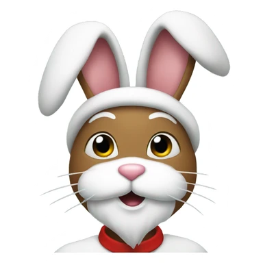 Bunny with Santa clause  sticker
