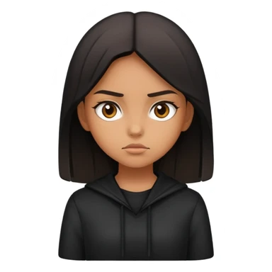 Mean girl wearing all back clothes  sticker