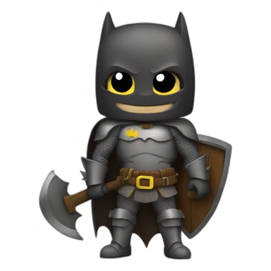 medieval batman with an axe sticker