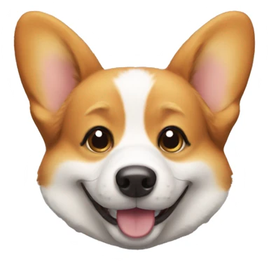 smiling corgi dog sticker
