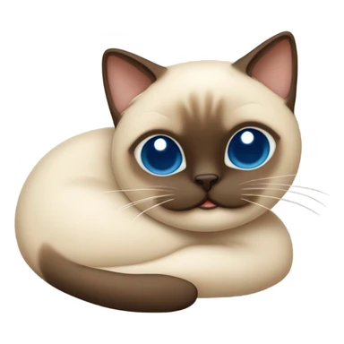 Siamese cat sleeping  sticker
