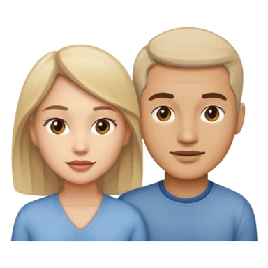 A man and woman merging them height  sticker