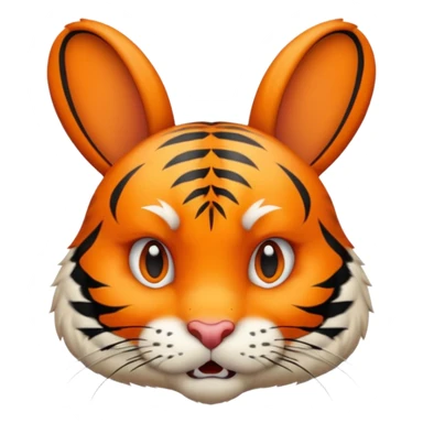 Fierce Rabbit combined with tiger sticker