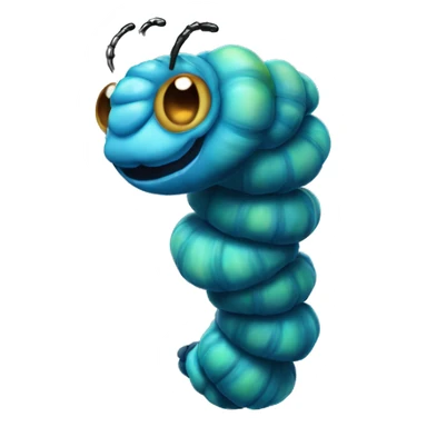 absolem blue catepillar realistic sticker